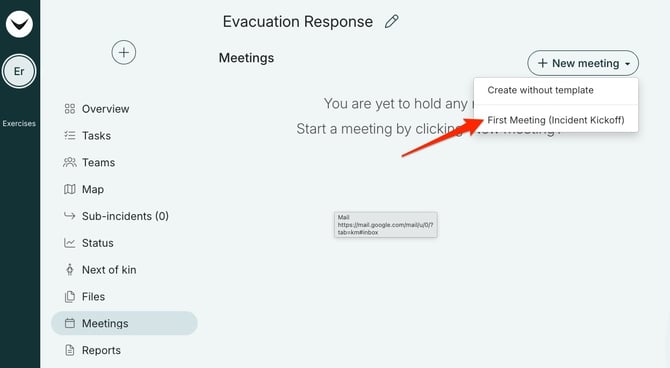 Global meeting template active log
