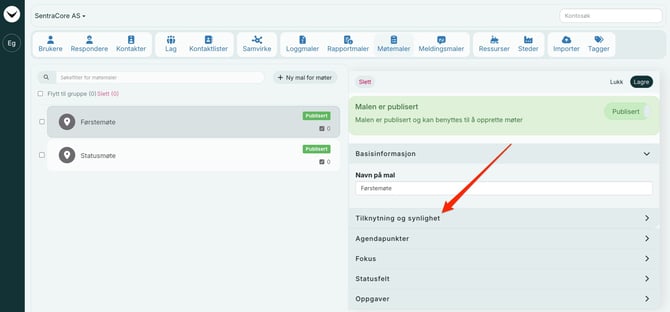 Tilknytning og synlighet